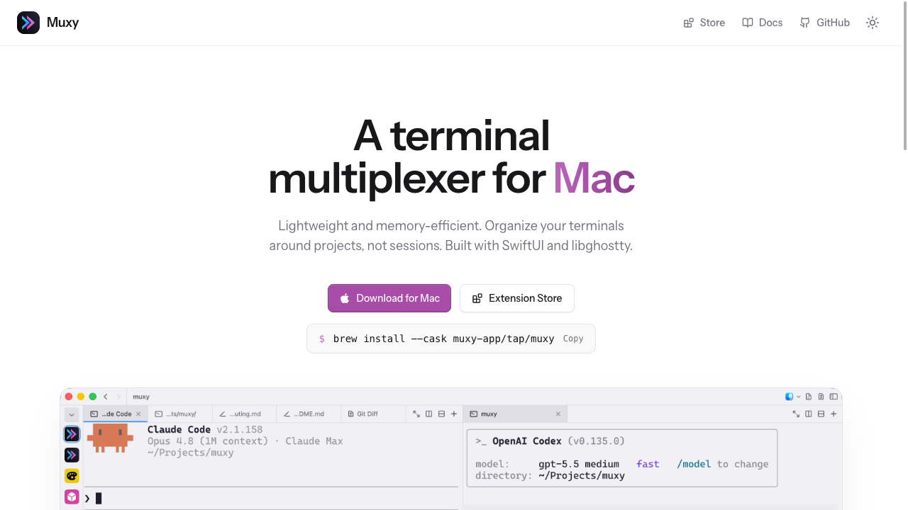 Screenshot of Muxy