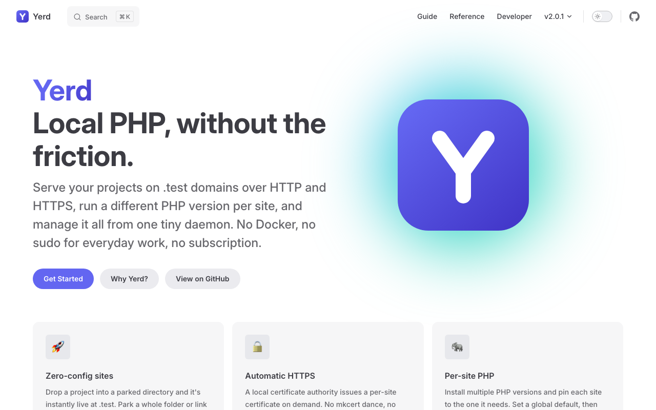 Screenshot of Yerd
